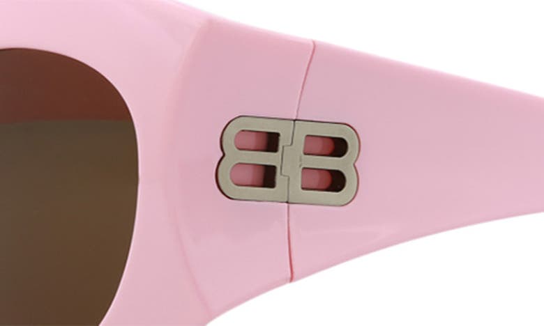 Shop Balenciaga 56mm Statement Sunglasses In Pink Pink Brown