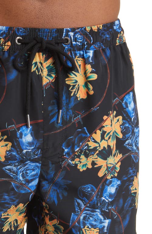 Shop Ksubi Hyperflower Swim Trunks In Assorted