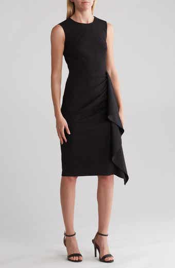 Calvin klein side 2024 ruffle sheath dress