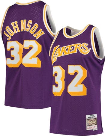 Mitchell and Ness, Tops, Mitchell Ness Los Angeles Lakers Magic Johnson  32 Jersey Top Sz Small