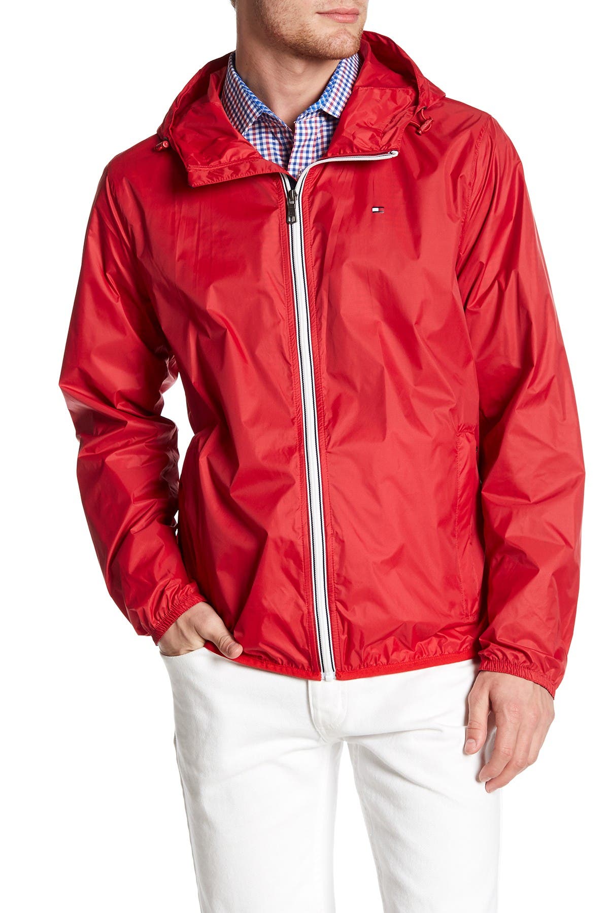 tommy hilfiger packable windbreaker