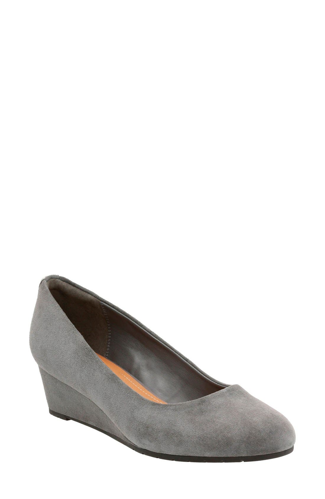 clarks vendra bloom wedge pump