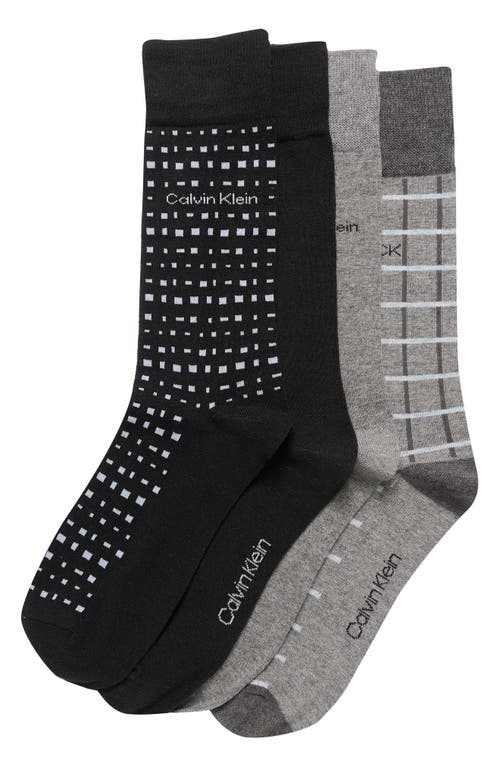 Calvin Klein Assorted 4-Pack Dress Socks in Black Assorted at Nordstrom