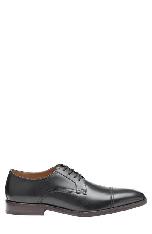 Shop Johnston & Murphy Hedley Cap Toe Derby In Black Full Grain