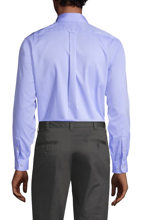 Lands' End School Uniform Long Sleeve No Iron Pinpoint Dress Shirt In Blue