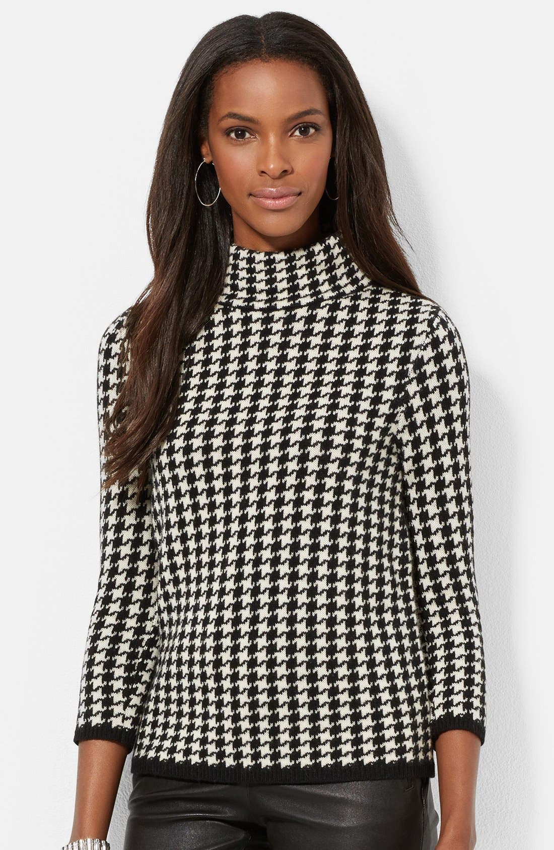 houndstooth sweater women's