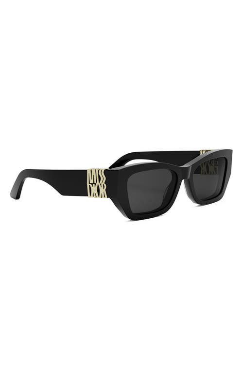 Dior Miss S1i 55mm Square Sunglasses In Shiny Black/smoke