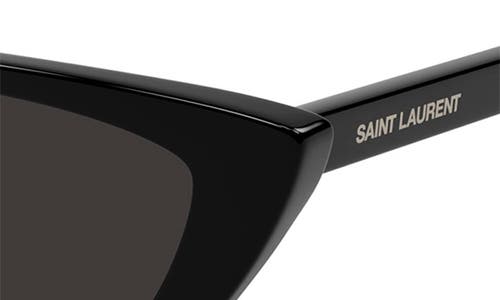 Shop Saint Laurent 52mm Cat Eye Sunglasses In Black