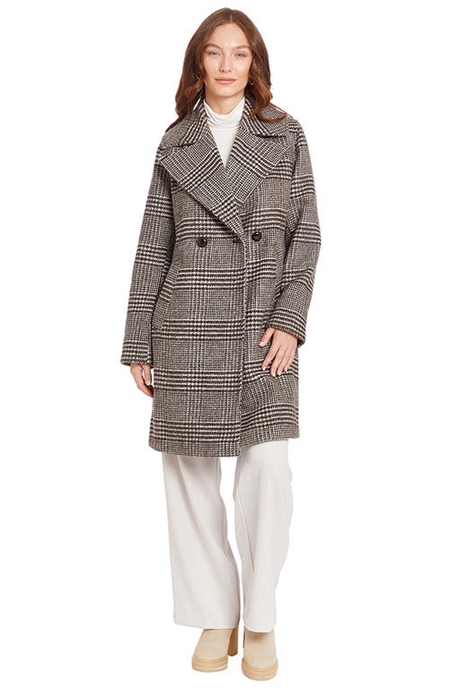 Shop Frye Plaid Water Resistant Double Breasted Coat In Brown Plaid