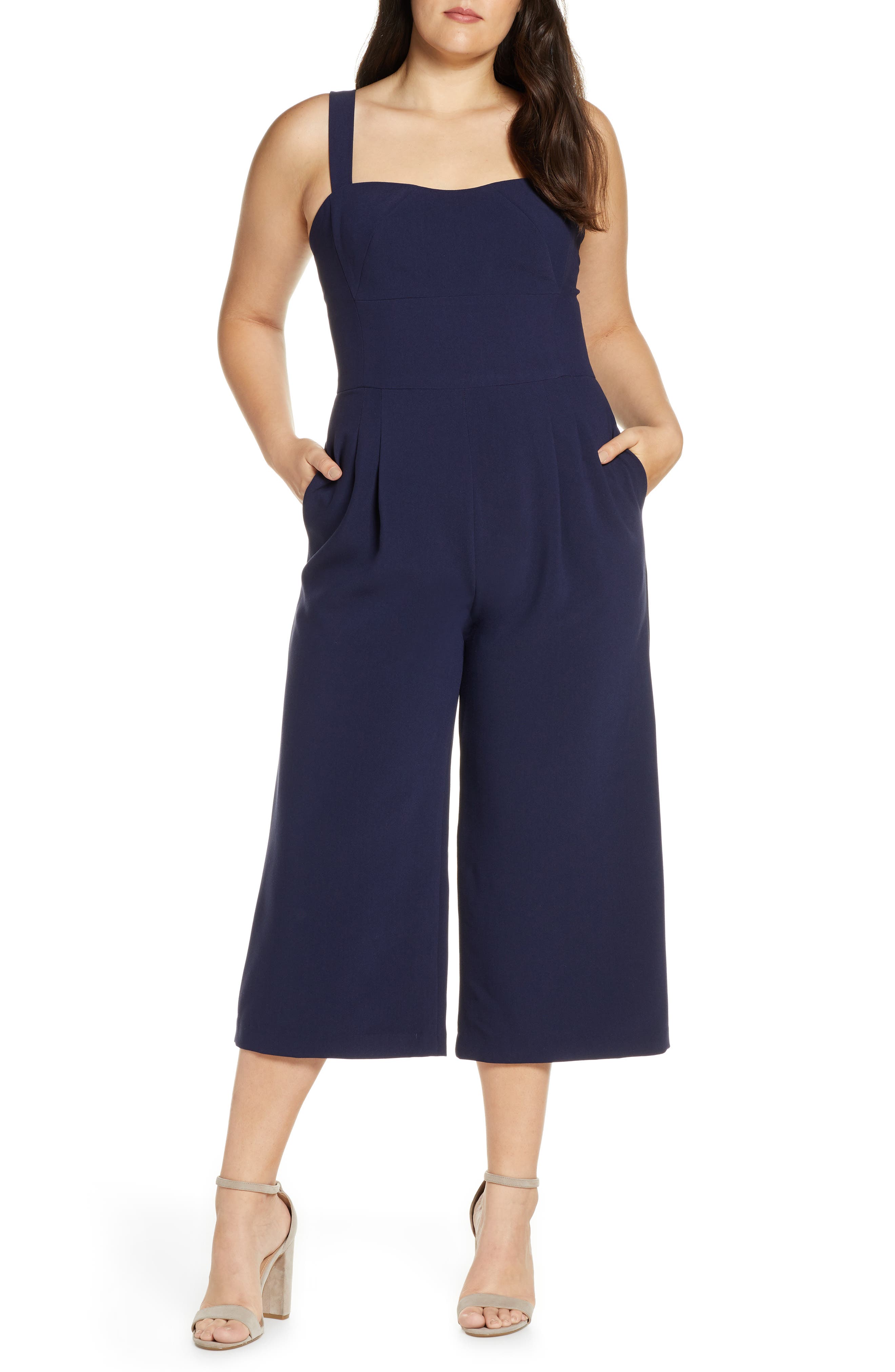 GAL MEETS GLAM COLLECTION,
                            Nicole Square Neck Jumpsuit,
                            Alternate thumbnail 12, color,
                            402