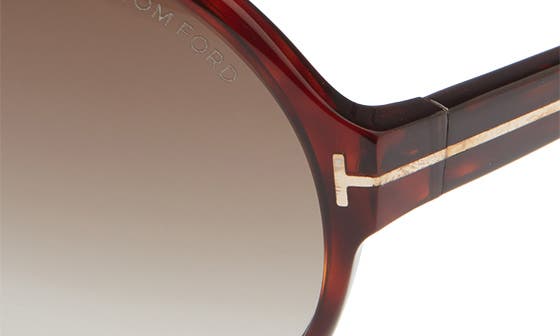 TOM FORD Brenton 150mm Gradient Shield Sunglasses in Red Havana/Roviex |  Smart Closet