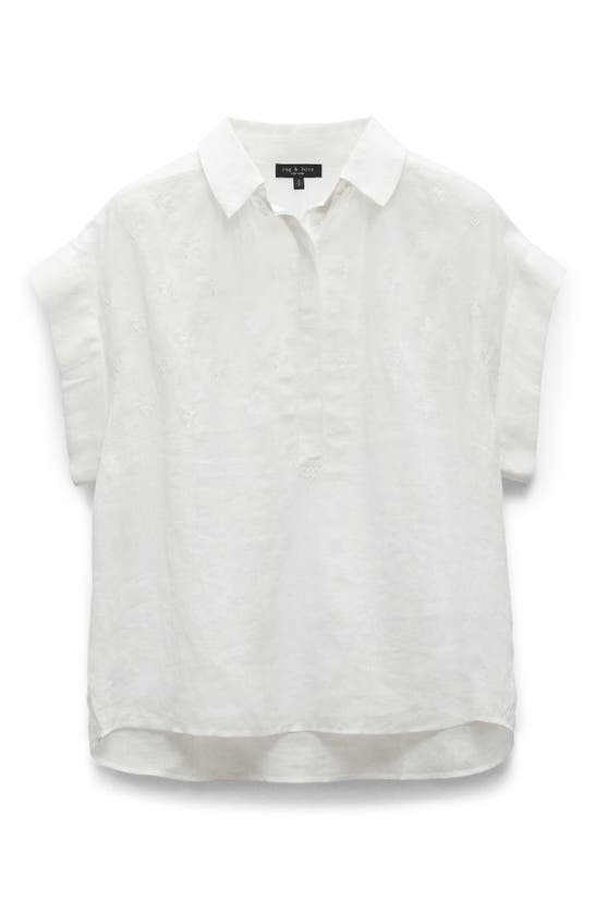 Shop Rag & Bone Robin Embroidered Top In White
