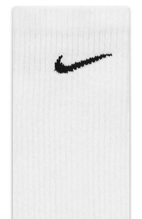 Shop Nike Kids' 6-pack Crew Socks In White/black