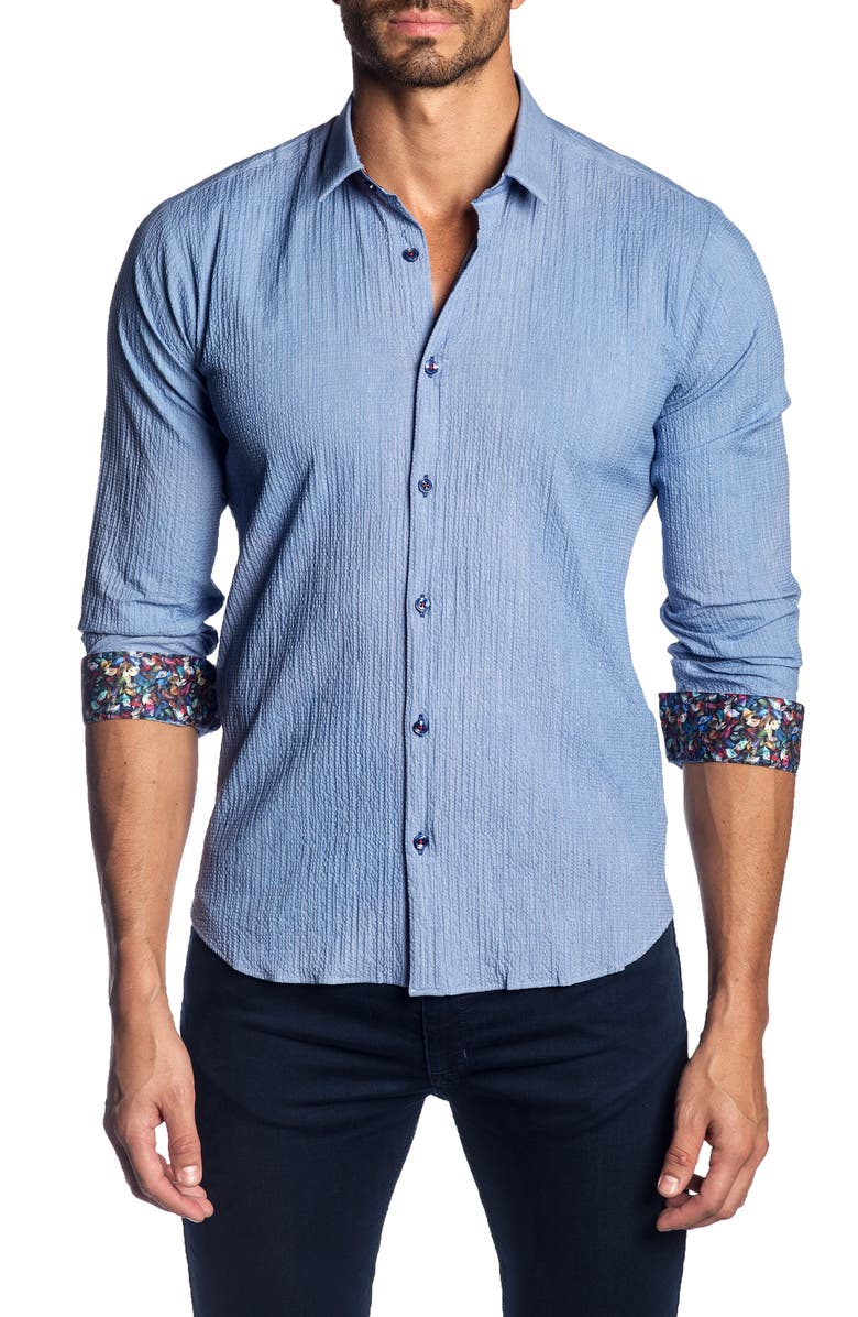 Jared Lang Slim Fit Solid Shirt | Nordstrom