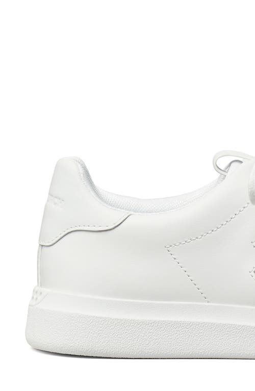 Shop Tory Burch Double T Howell Court Sneaker In White/white