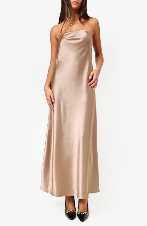 CAMI NYC CAMI NYC NOELLE STRAPLESS SATIN DRESS 