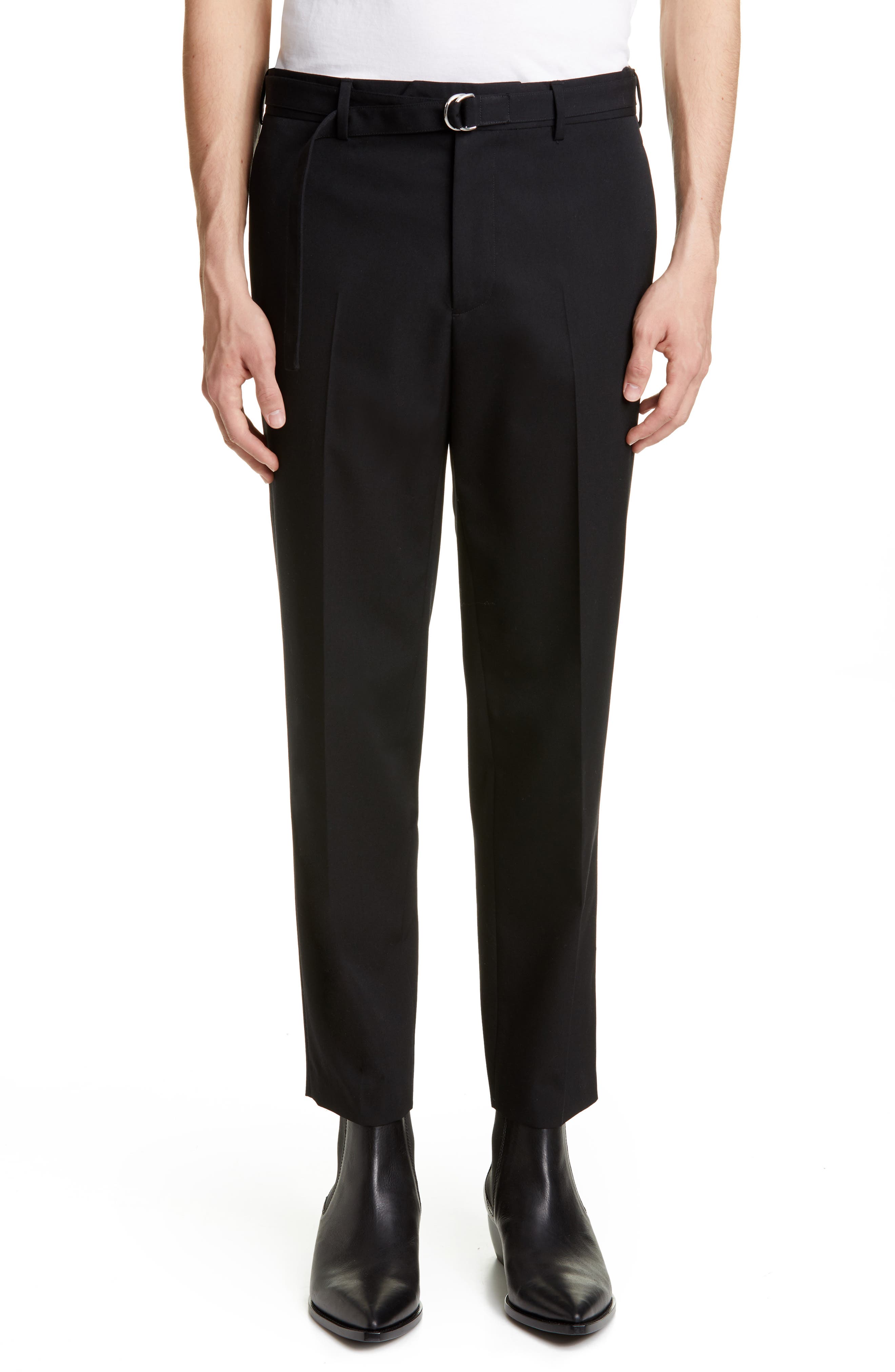 Helmut Lang Dresses Crop Slim Fit Wool Dress Pants