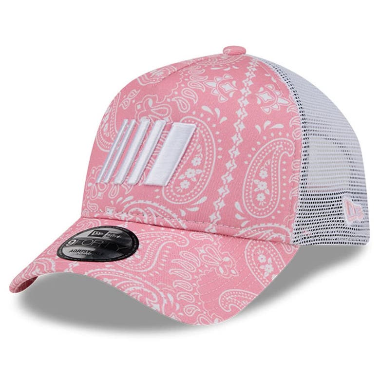 New Era Pink 9forty A-frame Trucker Paisley Adjustable Hat
