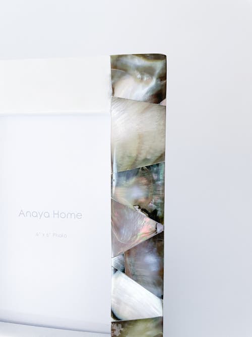 Anaya Mother-of-pearl Marble 4'' X 6'' Picture Frame In White