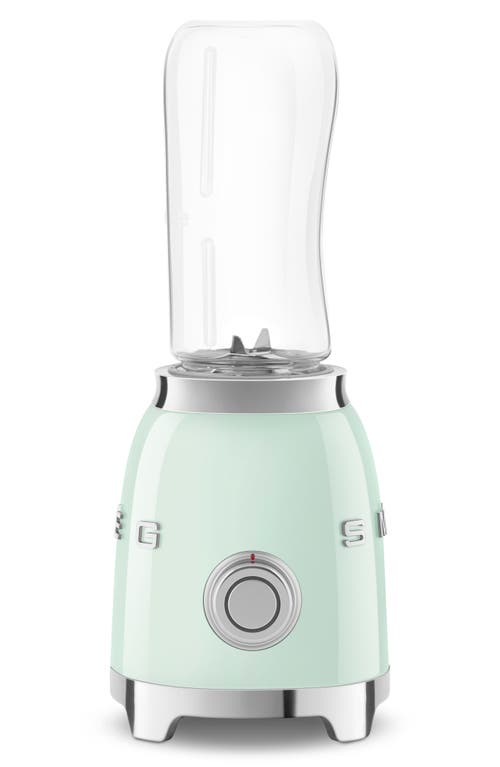 Shop Smeg Personal Blender & Bottle To Go Set In Pastel Green