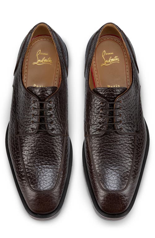 Shop Christian Louboutin Davisol Lug Sole Derby In Corteccia