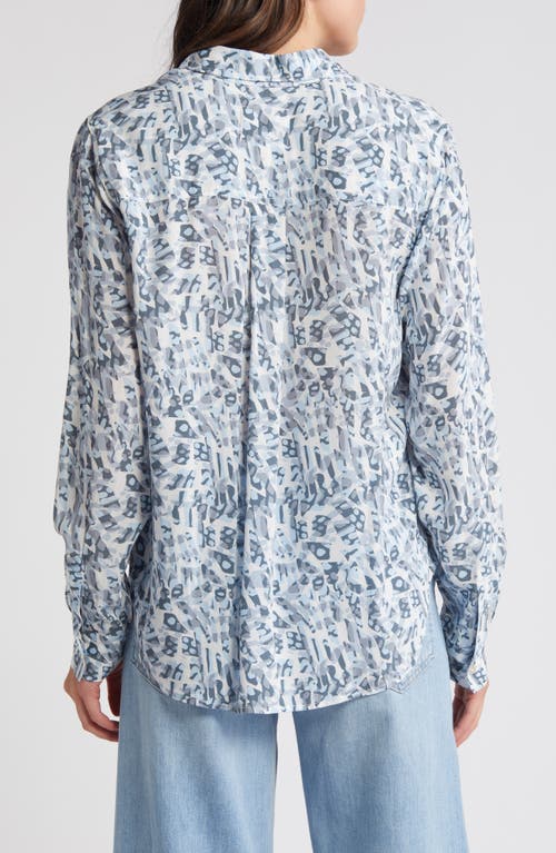 Shop Rails Josephine Abstract Print Button-up Shirt In Blue Abstract