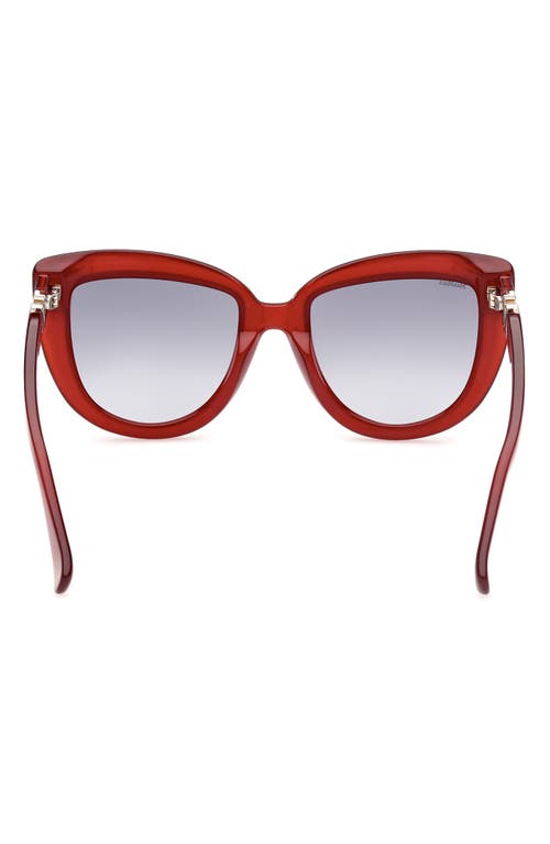 Max Mara 56mm Gradient Cat Eye Sunglasses In Redo/smkg