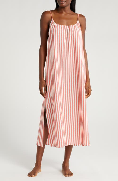 Shop Lunya Cotton Nightgown In Charmed Stripe