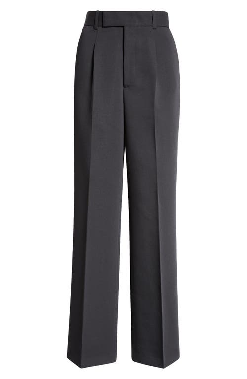 Rohe Róhe Relaxed Single Pleat Wool Blend Pants In Black