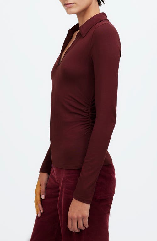 MADEWELL MADEWELL SIDE CINCH LONG SLEEVE POLO TOP 