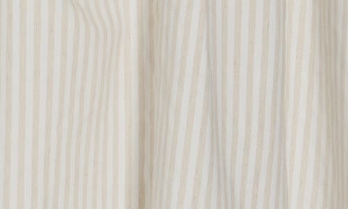 Shop Renee C Stripe Flared Midi Skirt In Ivory/taupe