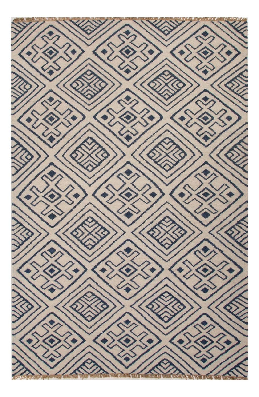 Jaipur 'Miao' Batik Pattern Flat Woven Wool Area Rug Nordstrom