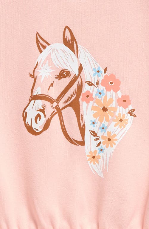 Shop Tucker + Tate Kids' Ruffle Sleeve Sweatshirt In Pink English Wildflower Horse