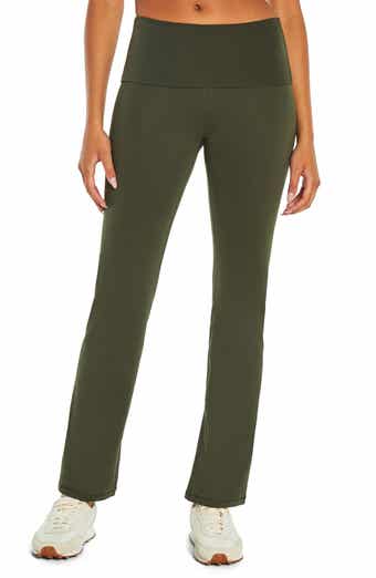 Yogalicious, Pants & Jumpsuits, Yogalicious Green Lux Julia High Rise  Pintuck Wide Leg Flare Pants