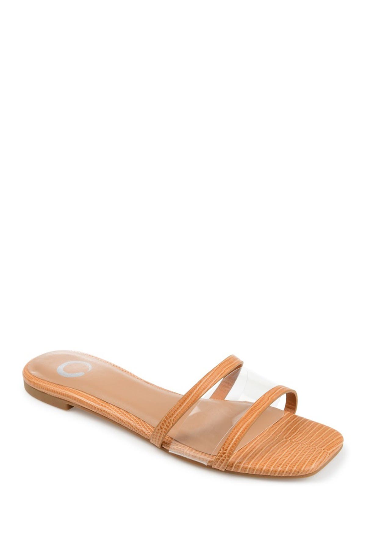Journee Collection Women's Ramira Lucite Slide In Tan
