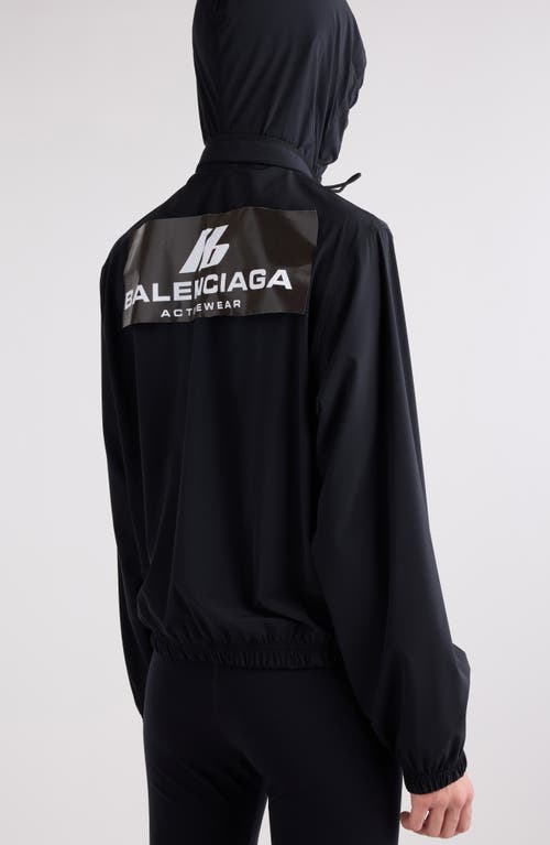 Shop Balenciaga Shrunk Windbreaker In 1000 Black