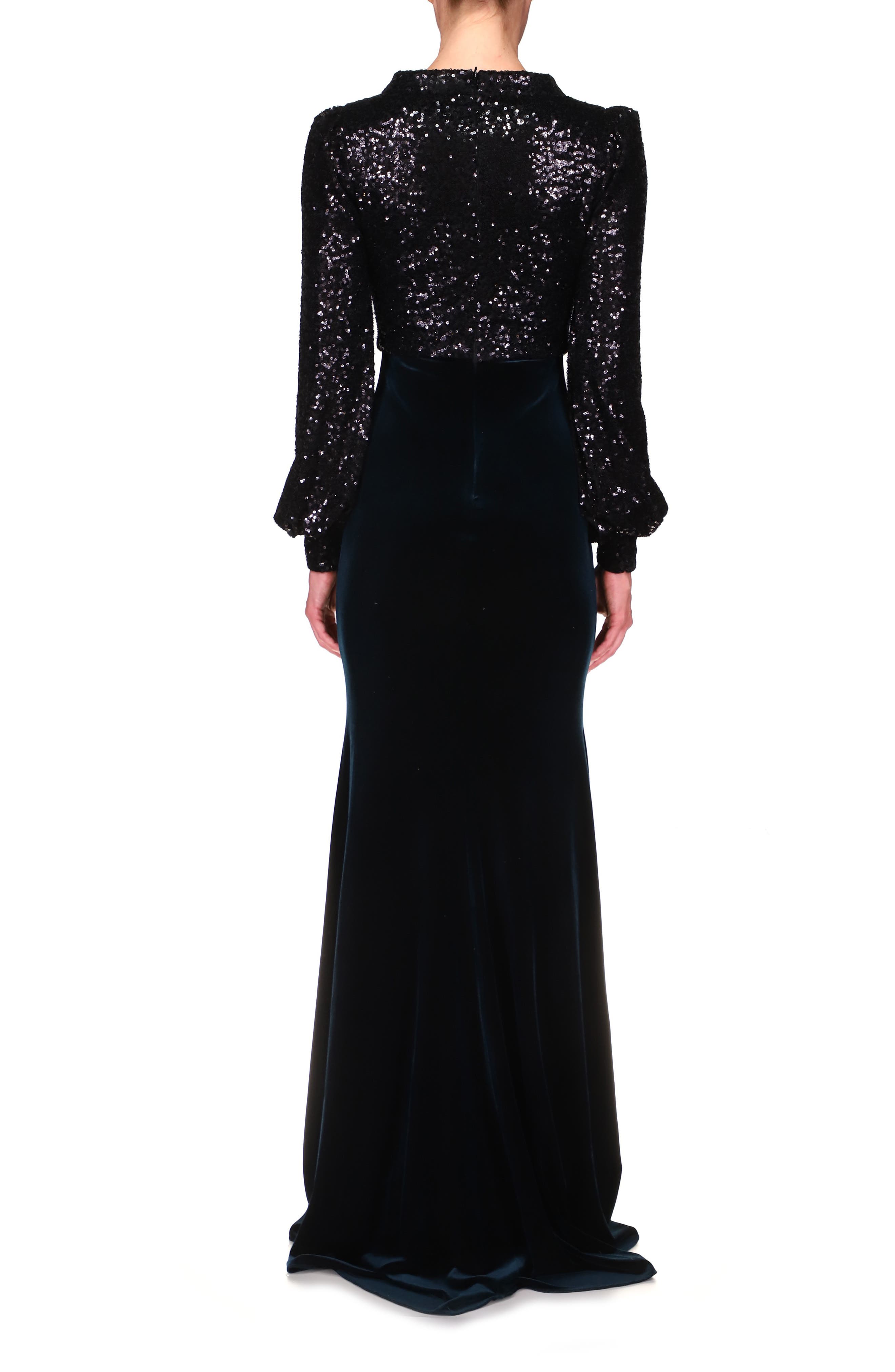 badgley mischka velvet dress