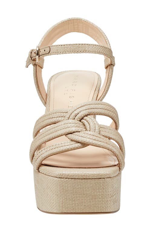 Marc Fisher Ltd Cairo Ankle Strap Platform Sandal In Medium Natural