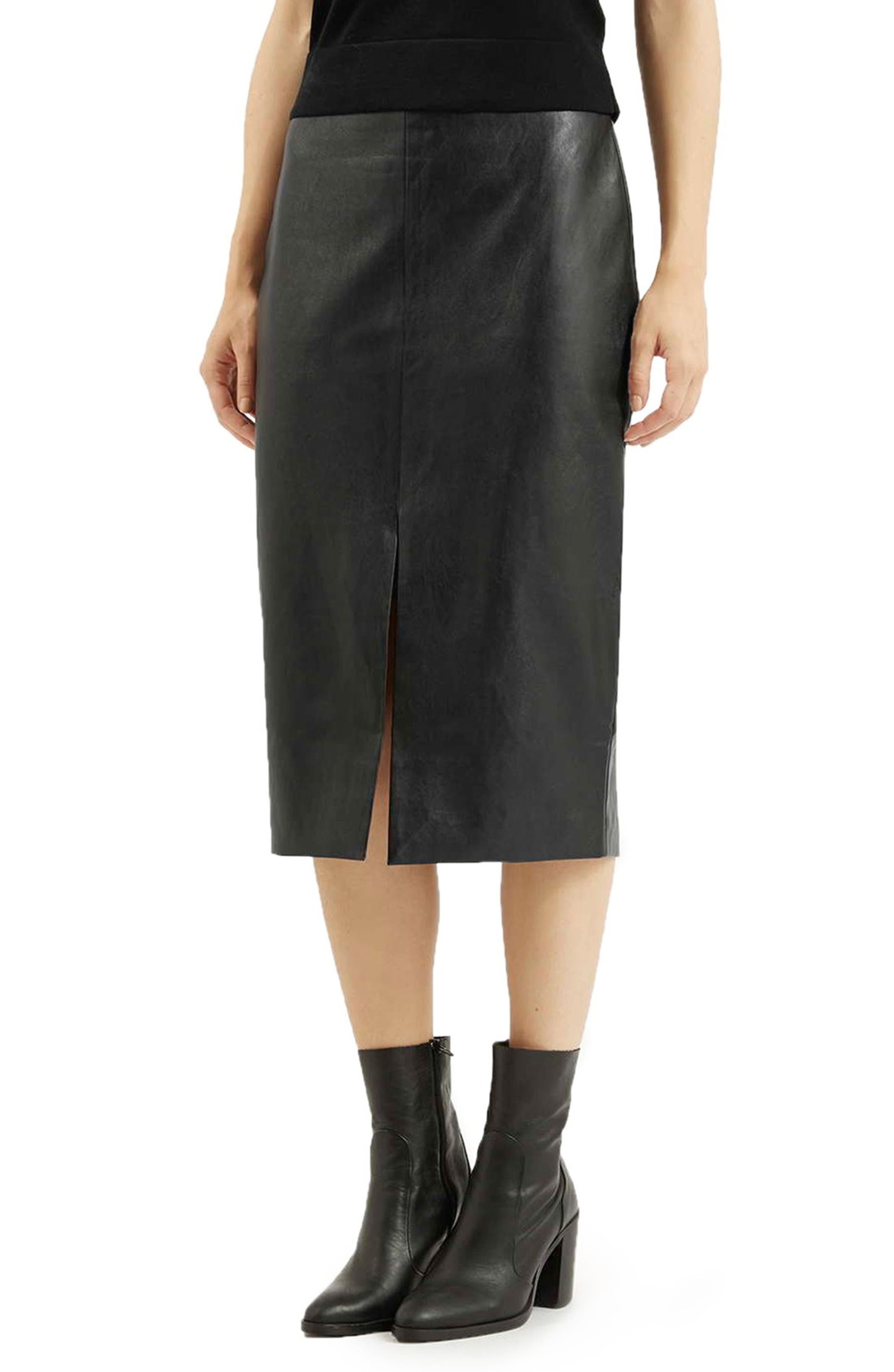 Topshop Faux Leather Split Skirt | Nordstrom