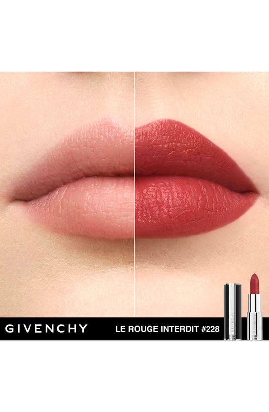 Shop Givenchy Le Rouge Interdit Silk Lipstick In 228 Rose Fume