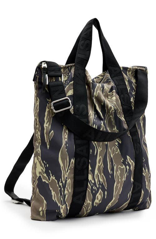 Shop Allsaints Kei Tote Backpack In Camo Green