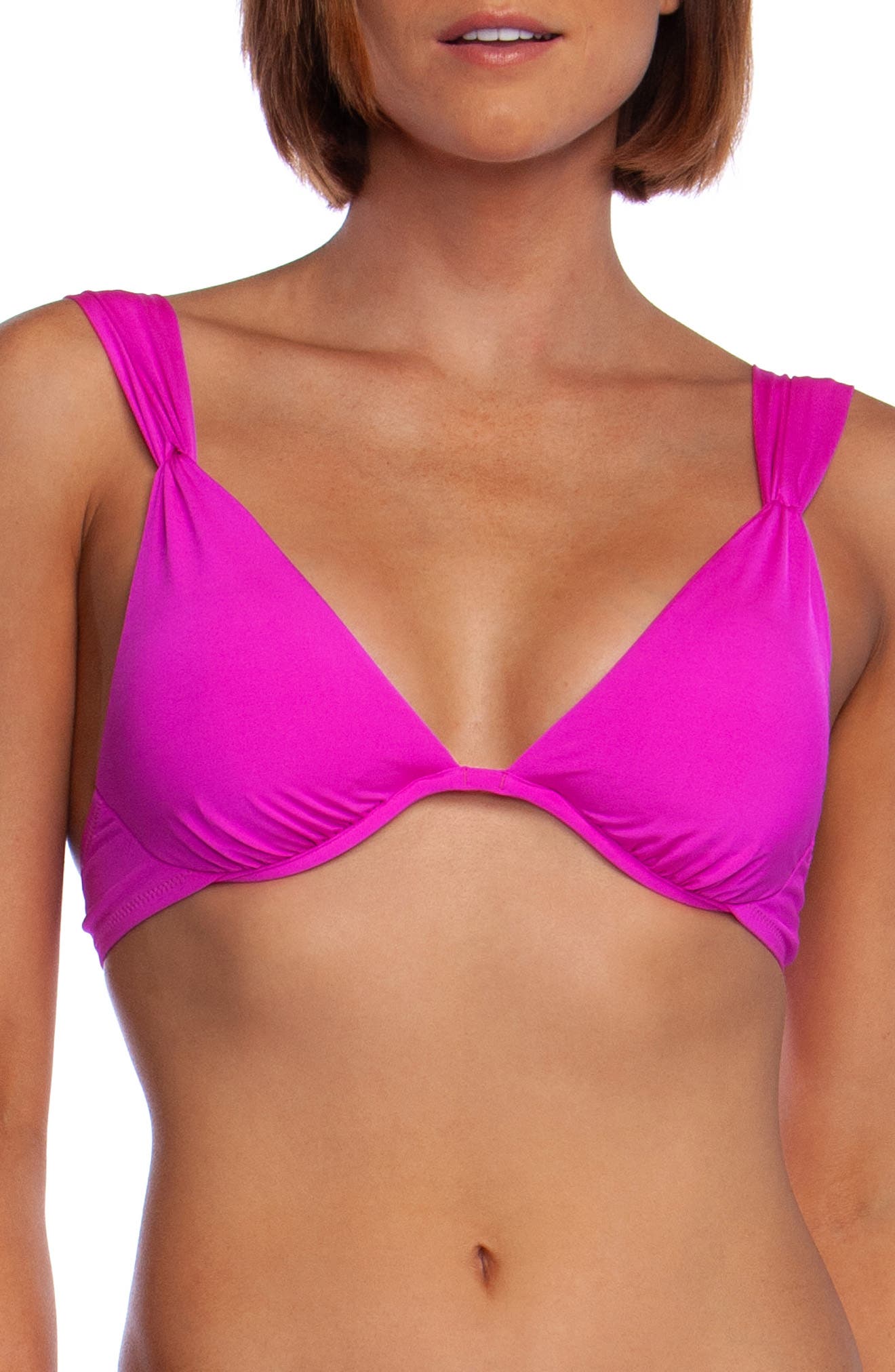 Trina Turk Getaway Solids Underwire Bikini Top, Pink