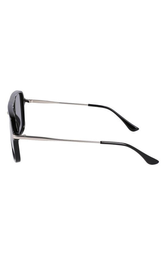 Shop Cole Haan 56mm Polarized Navigator Sunglasses In Black