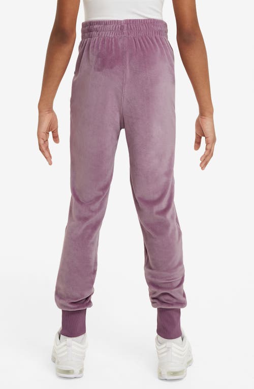 Shop Nike Kids' Sportswear Velour Joggers In Plum Dust/platinum Violet