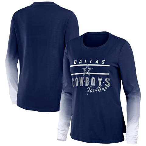 Dallas Cowboys Majestic Women's Plus Size Glitter T-Shirt - Navy