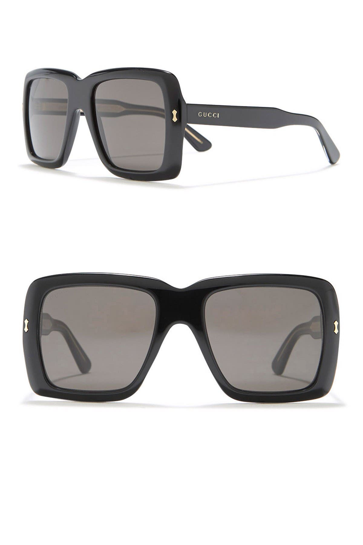 gucci 53mm rectangular sunglasses