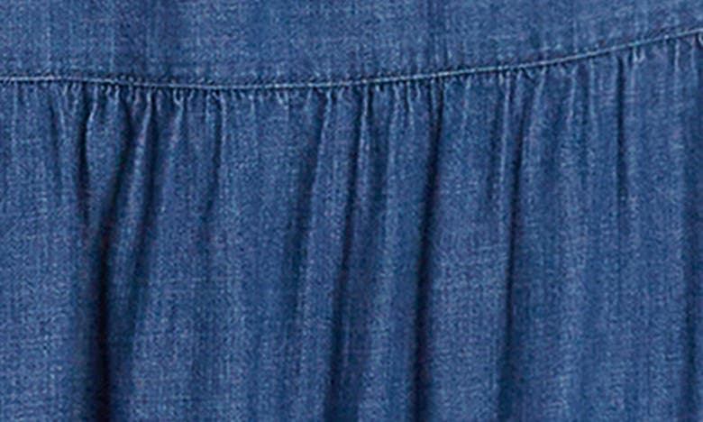 WASH LAB DENIM WASH LAB DENIM OMBRÉ TIERED DENIM MAXI SKIRT
