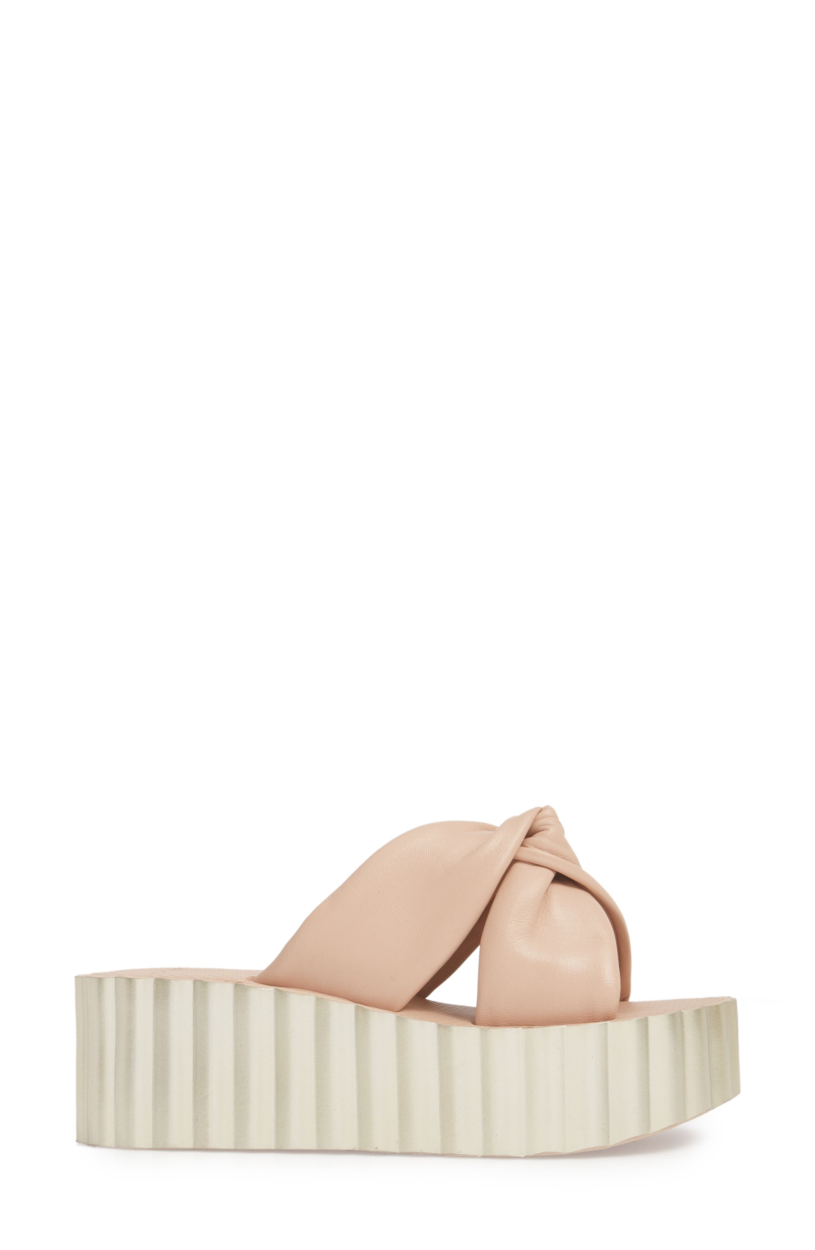 tory burch knotted scallop wedge slide
