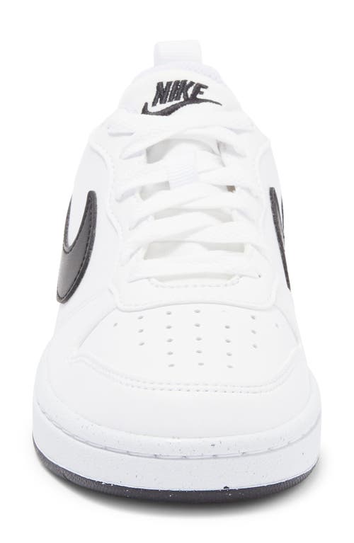Shop Nike Kids' Court Borough Low Top Sneaker In White/black/white