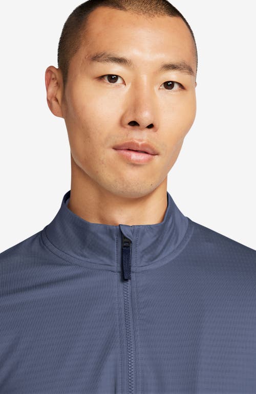 Shop Nike Golf Dri-fit Half Zip Golf Top In Midnight Navy/white